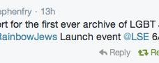 Stephen Fry supports Rainbow  Jews